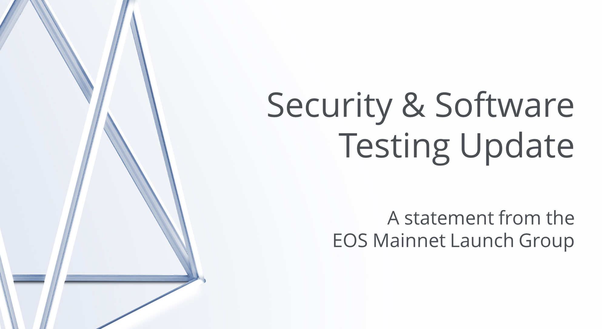 EOS Mainnet Testing Update